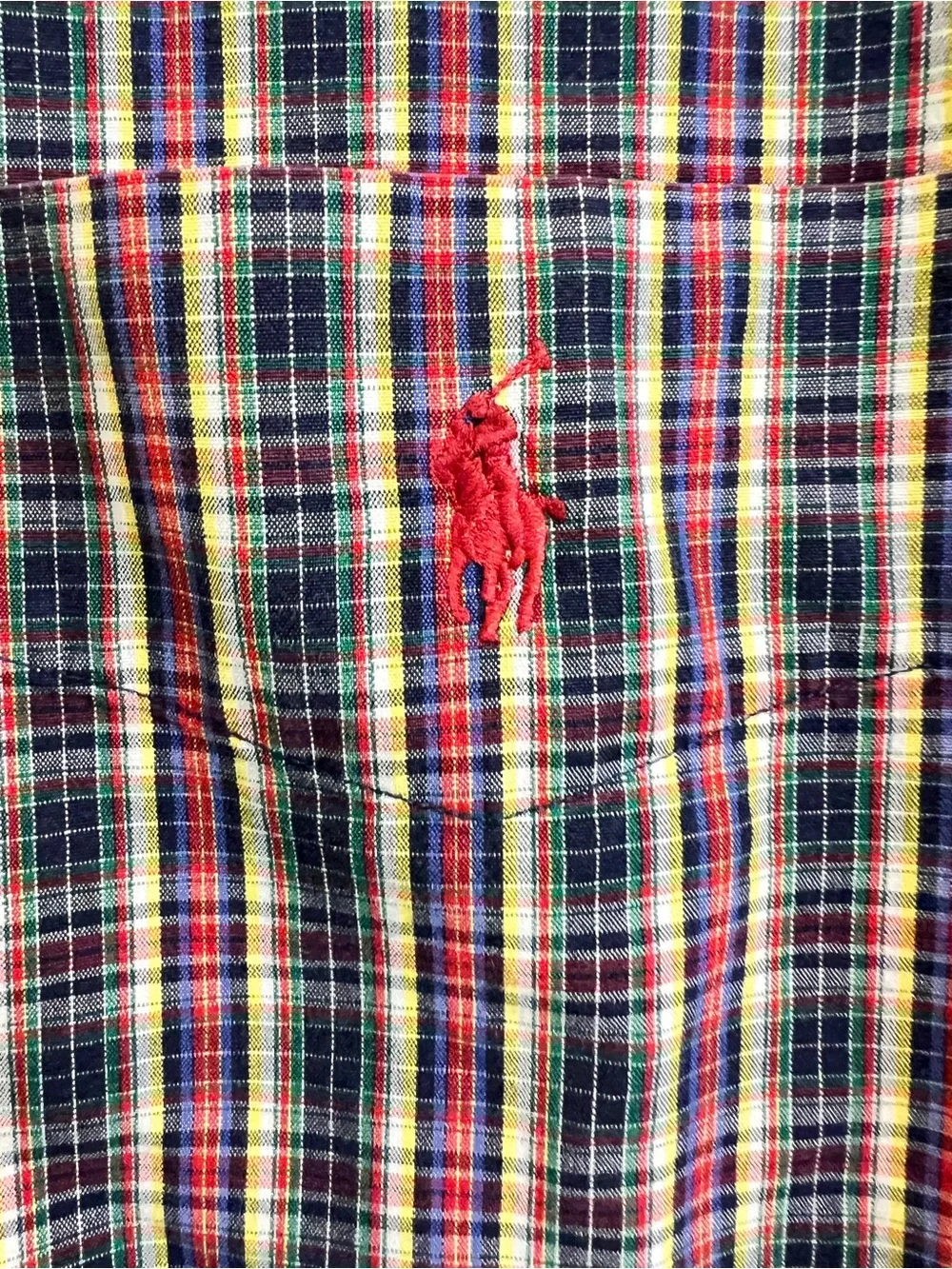 Polo Ralph Lauren Blake Shirt Mens L Plaid Button Down Long Sleeve 100% Cotton